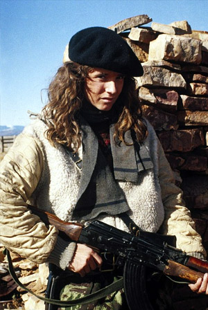 actress Lea Thompson in Red Dawn